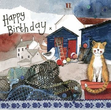 Harbour Cat Birthday card