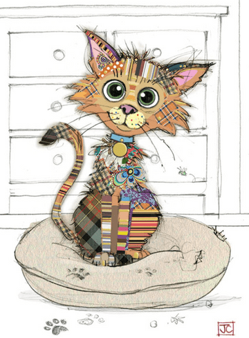 Kimba Kitten Blank greeting card