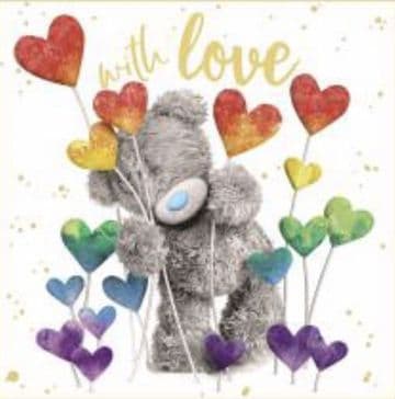 Love Bear with Heart Balloons ( 3D ) card