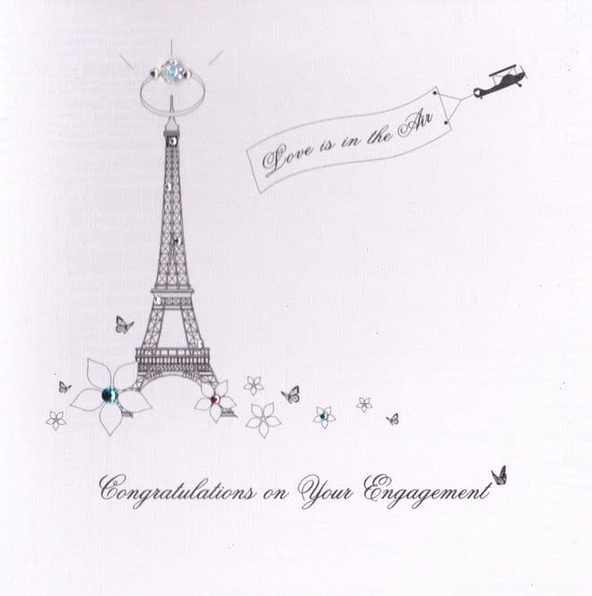 Love is in the Air Engagement card