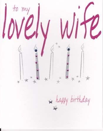 Lovely Wife Birthday Card