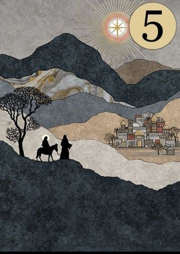 Mary and Joseph ( 5 pack ) Christmas cards