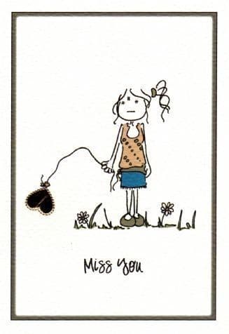 Miss You Greetings Card
