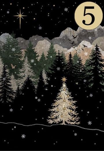 Mountain Tree ( 5 pack ) Christmas cards