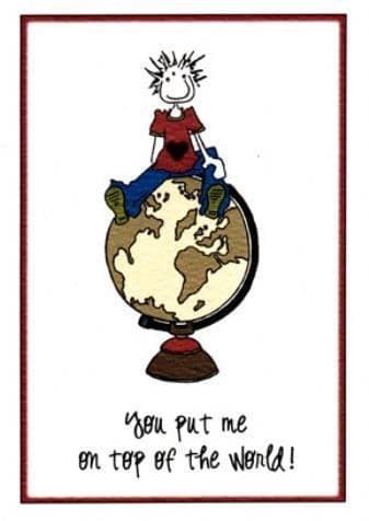 On Top of the World Greetings Card