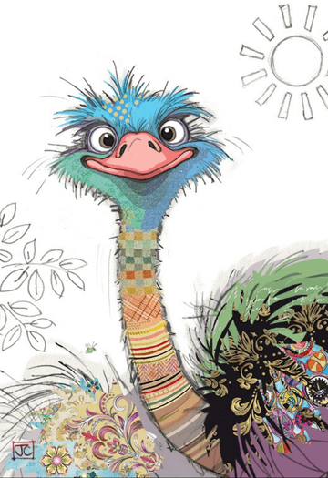 Oscar Ostrich Blank Greeting card