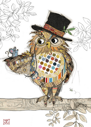 Oswald Owl Blank greeting card