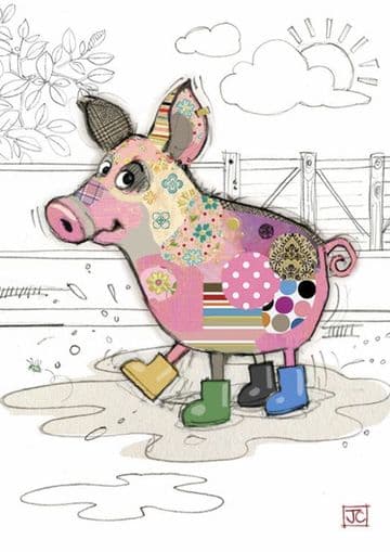 Pablo Pig Blank greeting card