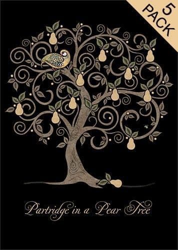 Pear Tree 5pk Christmas cards