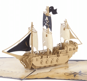 Pirate Ship Pop up Greeting card