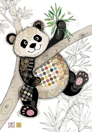 Po Zi Panda Blank greeting card