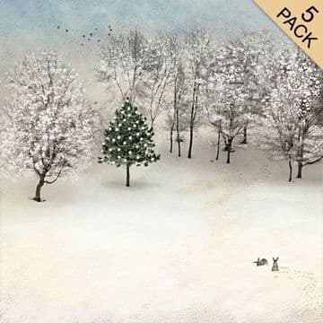 Rabbits ( 5pk ) Christmas cards