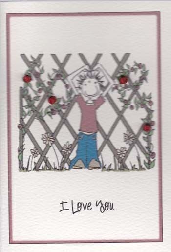 Rose Fence Greetings Card