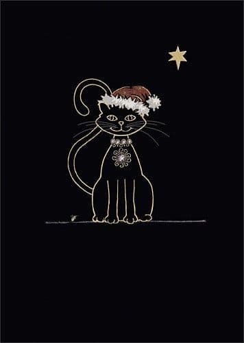 Santa Cat Christmas Card