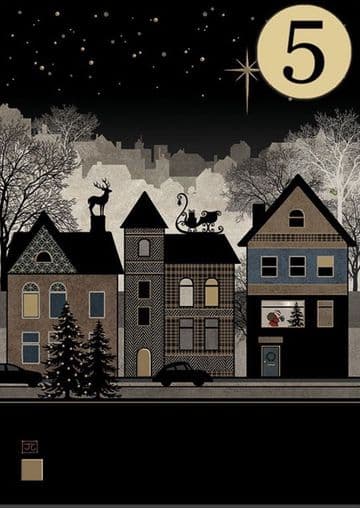 Santa's visit ( 5pk ) Christmas cards