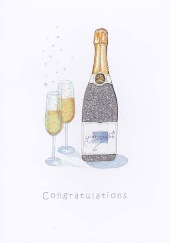 Silver Bottle Greetings Card