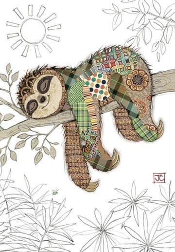 Simon Sloth Blank greeting card