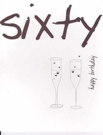 Sixty Happy Birthday card