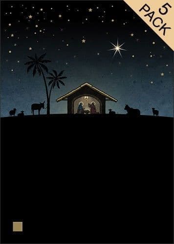 Stable 5pk Christmas cards