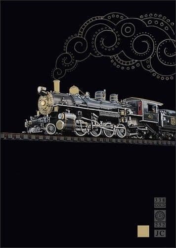 Steam Train   Blank embossed / foiled greeting card