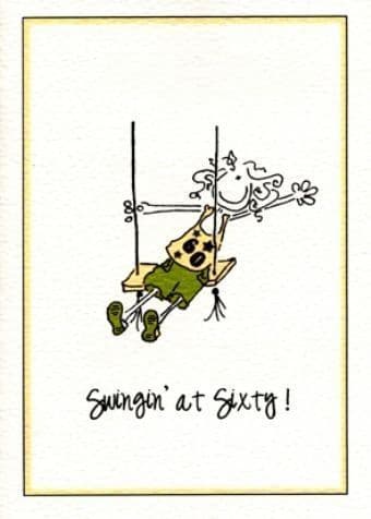 Swingin' at Sixty Birthday Card