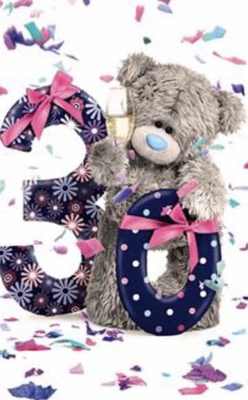 Tatty Teddy 30th (Photo Finish ) Birthday card