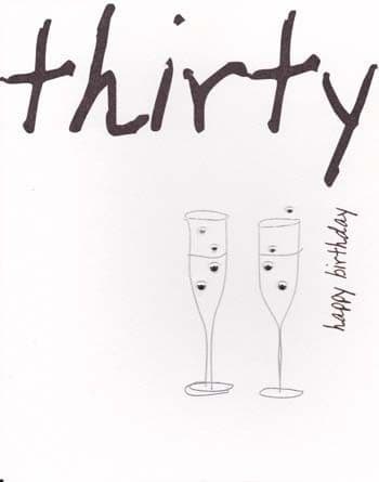 Thirty Birthday card