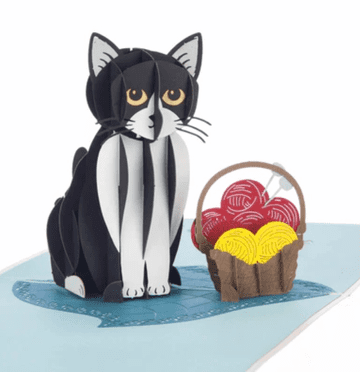 Tuxedo Cat Pop up Greeting card