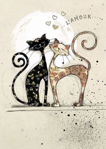 Two Lovecats Greeting card