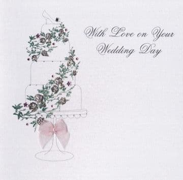 With Love on your Wedding day Greetings Card