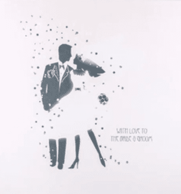 With Love to the Bride and Groom Wedding Day card