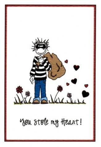 You Stole My Heart Greetings Card