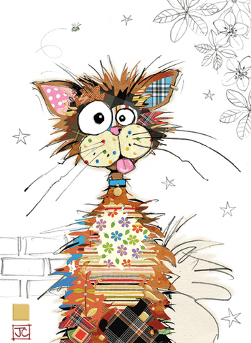 Ziggy Cat Blank greeting card