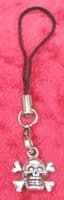 10 x Skull & Crossbones Mobile Straps Handbag Charm Goth