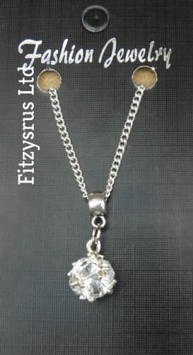 18" or 24 Inch Chain Necklace & April Birthstone Pendant Birth Stone Charm Gift