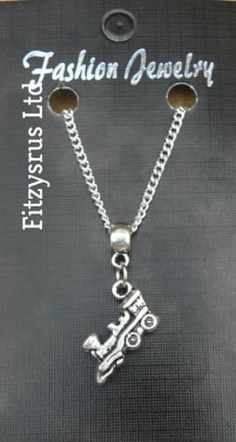 18" or 24 Inch Chain Necklace & Train Locomotive Charm / Pendant - Railway Gift