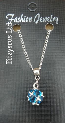 18" or 24 Inch Necklace & December Birthstone Pendant / Birth Stone Charm Gift