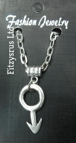 20" 24" Inch Chain Necklace & Male Symbol Sign Pendant Charm Gay Pride Souvenir