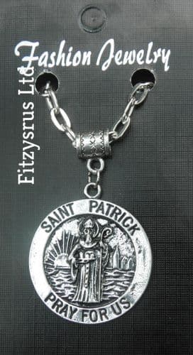 20 24 Inch Necklace & St Patrick Padraig Apostle Ptraic Patron Saint of Ireland
