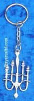 5 Branch Menorah Key Ring Keyring candelabrum Judaism Jew Synagogue Memorial