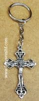 50  x Cross Crucifix Jesus Metal Keyring Holy Religious