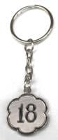 Age Number 18th Keyring 18 Birthday Key Ring