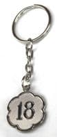 Age Number 18th Keyring 18 Birthday Key Ring