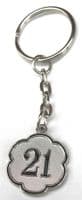 Age Number 21 Keyring 21st Birthday Key Ring