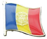 Andorra Country Flag Lapel Hat Cap Tie Pin Badge Principat d'Andorra Brand New