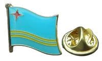 Aruba Country Flag Lapel Hat Cap Tie Pin Badge / Brooch - Oranjestad Brand New