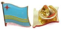 Aruba Country Flag Lapel Hat Cap Tie Pin Badge / Brooch - Oranjestad Brand New
