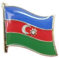 Azerbaijan Country Flag Lapel Hat Cap Tie Pin Badge / Brooch Azrbaycan Republic