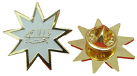 Bahai Faith symbol Lapel Pin Badge 9 Pointed Star Brooch The Greatest Name Baha