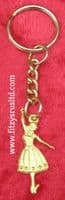 Ballet Ballerina Keyring Dancer Dancers Gold-tone Key Ring